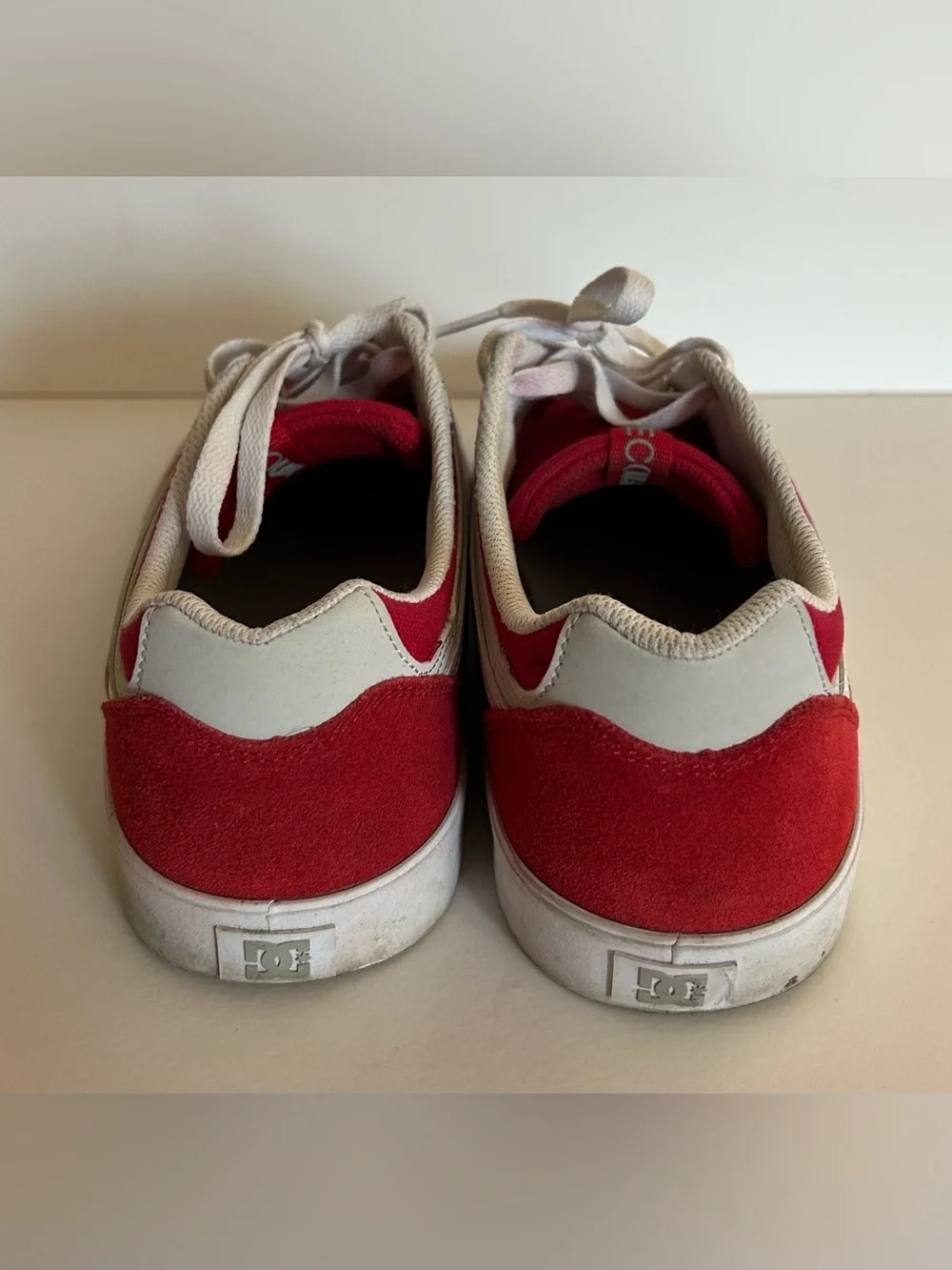 DC Kalis Vulc Men’s Red and White Skate Sneakers